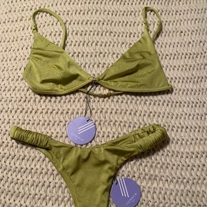 Sommer Swim green bikini - BOTTOMS ONLY